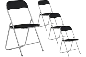 7H SEVEN HOUSE Pack 4 Sillas Plegables Acolchadas Basic 44x46x79cm 7house