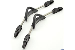 EASYBYMALL Set di 2 cinghie per pinne, in acciaio inox, antiscivolo, regolabili, per Cressi, Mares Fin, colore: nero