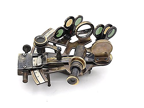 Roorkee Instruments India) - Figura de latón Macizo con Forma de Estrella Blanca y sextante, Estilo tánico, de latón bruñido