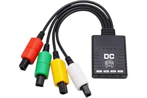 Jerilla Adaptateur de Manette sans Fil Compatible avec Console Dreamcast, Convertisseur de Contrôleurs Bluetooth Prise en Charge de 4 Manettes pour Manettes Switch Joy-Con/Wii Pro/PS4/PS5