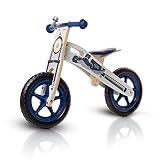 Niños fuerza Runner bicicleta de madera sin pedales con campana de bolsa y de 2 colores