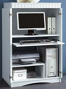 PC Schrank Büroschrank Computerschrank Weiss MDF (447): Amazon.de