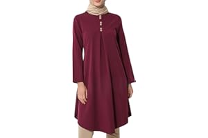 RISAHO Damen Kleid Muslimisches Muslimische Robe mit Hijab Muslimisches Kleid Mit Kapuze Robe Einfarbig Gebet Abaya Kleid Islamischer Naher Osten Dubai Türkei Arabische Muslim Kaftan Kleid Für Ramadan