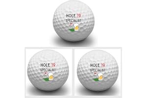 SECOND AVE GIFT COMPANY Second Ave - Confezione da 3 palline da golf divertenti con foro per 19 specialisti per festa del papà, Natale, compleanno, golfista