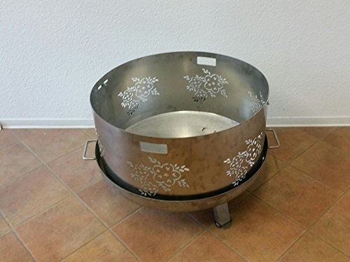 Funkenschutz Edelstahl Blume Ø 80 cm für eine Feuerschale - 2