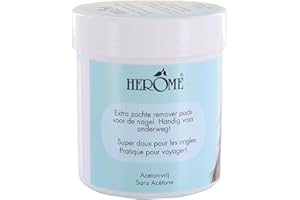 Herome 100 Dischetti Curativi Per la Rimozione dello Smalto - Dischetti Levasmalto Senza Acetone, Formato da Viaggio