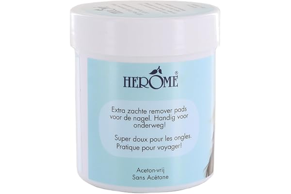 Herome Disques Dissolvants à Vernis à Ongles (Caring Nail Polish Remover Pads) - Sans Acétone - 100 pads