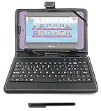 DURAGADGET Funda / Teclado ESPAÑOL Negro 7 ' Para Cefatronic - Tablet Clan Motion Pro - Conexión MicroUSB + Lápiz Stylus