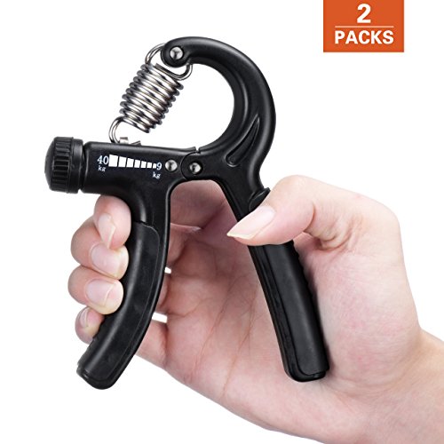 Sports Fingerhantel, OMorc einstellbar 20-88Lbs (10-40kg) Professionelle Hand Gripper, Fitness Unterarm Trainer , Unterarmtrainer für stahlharte Finger, Hände und Unterarme für die Entwicklung der Hand- und Unterarmmuskulatur