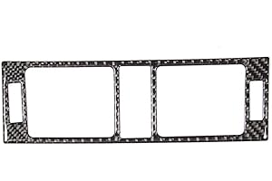 ARAMOX Garniture de panneau d'aération d'air de console centrale A/C, garniture intérieure de voiture en fibre de carbone adaptée à la classe C W204 05-12