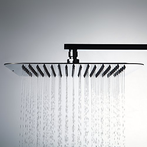 Homelody 8 Zoll 304 Rostfreier Stahl Quadratische Ultra dünn Niederschlagsmenge Duschkopf Regendusche Brausekopf Kopfbrause Regenbrause Regenduschkopf