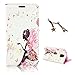 Uming® L Rhinestone Pretty Girl Series Colorful Pattern Print PU case [* for Sony Xperia Z4 *] Flip Holster with Bling Shiny Glitter Diamond Stand Stander Holder Hand Free Credit Card Slot Wallet Hasp Magnet Magnetic Button Buckle Shell Protective Mobile Cell Phone Case Cover Bag + 1 x Anti Dust Plug - Butterfly Elf