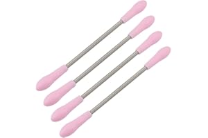 Clyhon 4Pcs Face Facial Hair Remover Spring Threader Removal Epilator Stick Hair Removal Threading Tools (Pink)
