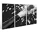 Produktbild Leinwandbild 3 Tlg. Sekt Flasche Champagner Korken Fest Leinwand Bild Bilder Holz fertig gerahmt 9P958, 3 tlg BxH:90x60cm (3Stk 30x 60cm)