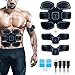 Produktbild TWGEE EMS Elektrische Muskelstimulation, USB Wiederaufladbar EMS Trainingsgerät für Arm Bauch Beine Bizeps Trizeps, Herren Damen EMS Bauchmuskeltrainer 6 Modi & 10 Funktionen, Gel Pad 10PCS