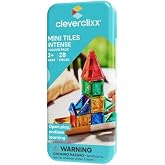 Cleverclixx Mini Tiles Travel Pack Seyahat Seti Manyetik Bloklar, Intense 28 Par&ccedil;a