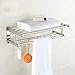 Produktbild MENA HOME/ Shelf Badezimmer doppelte bar Toilette Toilettenrahmen Edelstahl Handtuchhalter Hotel Handtuchhalter ( größe : 40*22*15.5cm )