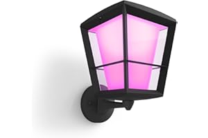 Applique LED Philips Hue White e Color Ambiance Econic, per esterni, dimmerabile, 16 milioni di colori, controllabile tramite app, compatibile con Amazon Alexa [classe energetica A]