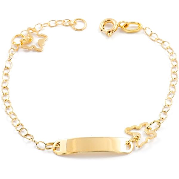 Gouden kind naam plaat armband kopen? Kind armband | Christian