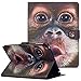 Produktbild FNBK iPad 2/3/4 Hülle,iPad 2/3/4 PU Ledertasche Flip Case Schutzhülle Cover Business Tasche Etui Ständer Eingebautem Magnet Leder Smart Cover Lederhülle für Apple iPad 2/3/4,Lustiger Orang-Utan