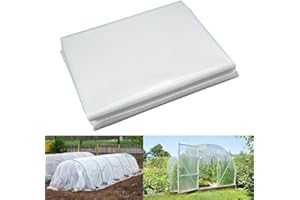 MAILEKT 3m x 10m Bache pour Serre,Bache Plastique Transparente, Bache Serre Tunnel, Film Polyéthylène de Extra-épais Clair Jardin Grandir Couverture De Polytunnel pour Légumes und Tomate