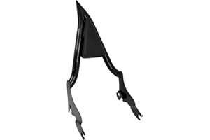 HDBUBALUS Motorcycle 16" Detachable Rear Passenger Backrest Sissy Bar Rear Backrest Cushion Passenger Backrest Pad Fit For Harley Touring 2009-2023