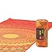 Produktbild GRIP² Yoga Towel Art Collection "Orange Orbit", rutschfest, Yoga-Handtuch orange/grün mit Noppen, Mikrofaser Yogatuch, ideal für Hot Yoga