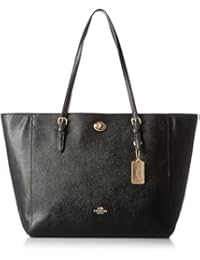 Bolso de Compras Coach Mujer Piel Negro y Oro 57450LIBLK Negro 13.5x32x28 cm