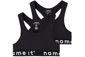 NAME IT Mädchen Nkfshort Top 2p Heather Rose Lurex Noos Bustier