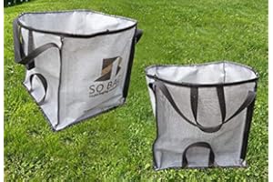 BAGUTIL Sac de jardin professionnel 250 L autoportant (reste ouvert) pour végétaux (déchets verts de jardin, herbe, branches, feuilles) robuste et résistant par SO BAG France