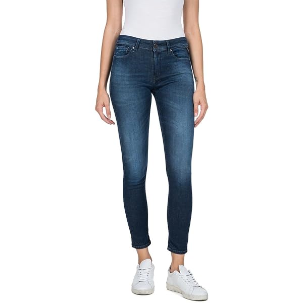 Replay Luzien Skinny Fit in Mittelblau