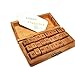 Produktbild CAOLATOR 30-tlg. Holz Stempel Set Box Holz Stempelset Alphabet Buchstaben Stamp Letters Kleinbuchstaben