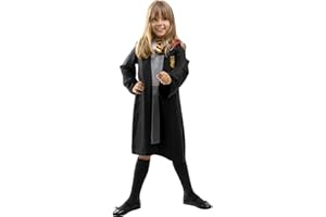 Funidelia | Kostium Hermiona Granger dla dziewczynek Gryffindor Czarodzieje Filmy i seriale Hogwarts - Strój dla dzieci i zabawne akcesoria na imprezy karnawał i Halloween - Siwy/Srebrny