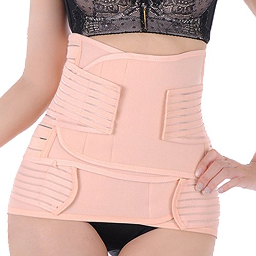 AIVTALK Women's Maternity Belly Band beige Gestreift Stoff 04 Abdomen- Beckengürtel, Gestreift, Größe L