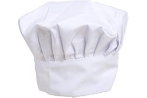 CODKU Chef Hat, Adjustable Cooking Cap Chefs for Men Women Professional Bakers Hat Breathable Top Cap Unisex Hair Cover White Chef Hats for Chefs Baking Cooking Kitchen Restaurant