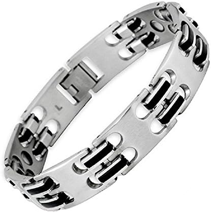 Magnohealth Magnetic Titanium Light Weight Link Bracelet with FREE gift pouch - Length 20cm