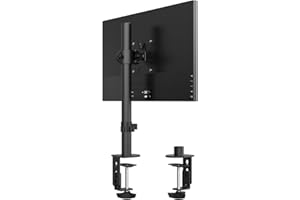 Pholiten Support Ecran PC Simple pour Moniteurs de 13 à 34 Pouces, Bras Ecran PC Réglable avec Inclinaison, 2 Options de Montage Pivotement et Rotation, Supporte jusqu'à 10kg, VESA 75/100