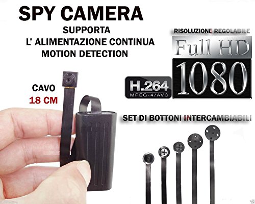 MICROSPIA SPY CAMERA SPIA FULL HD + MICRO SD 32 GB MOTION DETECTION TELECAMERA MICRO NASCOSTA MICROCAMERA CW145 COMPRARE WEB
