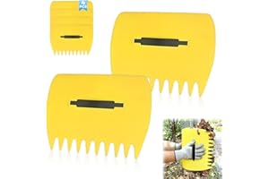Pengrity 2 Pairs Leaf Grabbers, Handheld Leaf Scoop, Lightweight leaf Collector Grabber, Plastic Hand Rake with Grip for Lawn, Yard, and Garden Leaves Cleanup