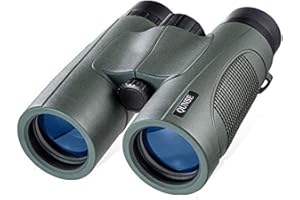QUNSE Prismáticos 10x42 Compactos, BAK4 FMC Prismáticos, observación de Aves y Estrellas(Verde)