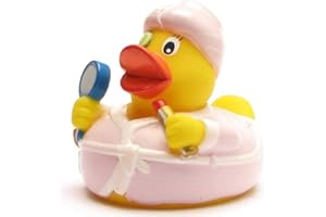 Duckshop I Badeente Wellness I Quietscheente Kosmetik I Beauty Quietscheentchen - L: 7,5 cm I Geschenk für Frauen I Präsent Sammler