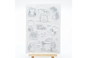 WooYangFun Joyful Home 1pc Hedgehog Rubber Clear Stamp for Card Making Decoration and Scrapbooking