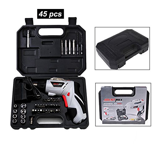 45 in 1 Akku Bohrschrauber, Calar Multi Funktions Nachladbare Elektrische Bohrmaschine mit LED Licht, Elektrische Ausbessern Werkzeug Sätze EU Stecker 4.8V Elektro-Schrauber Kit - 7