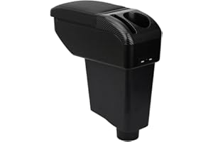 ZENVI MittelArmlehnen Compatible with Renault Dacia Captur Armlehnen 2013-2016 Mittelkonsolen Veranstalter Armlehnen Doppelter Stauraum Verwendbar als Ellbogenstütze（Schwarzer Stil）