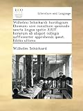 Image de Wilhelmi Schickardi horologium Ebræum: sive consilium quomodo sancta lingua spatio XXIV. horarum ab aliquot collegis sufficienter apprehendi queat. E