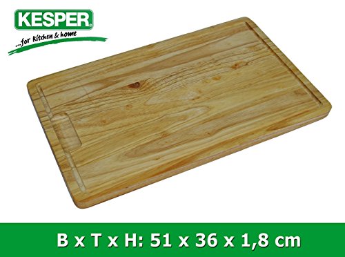XXL 51x36 Schneidebrett Holzbrett mit Saftrille TRANCHIERBRETT Küchenbrett HOLZ