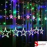 Satyam Kraft 1 Pcs Star Light Curtain for Decoration for Gift Christmas Decoration Valentine Decoration Home Decoration Gift for Someone Special (1 PCS Multicolor)