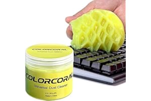 COLORCORAL Keyboard Cleaner Universal Dust Cleaning Gel for Keyboard Reusable PC Laptop and Computer Cleaning Accessories Dust Removal Gel Home Office Electronic Cleaning Kit and Cleaner Putty