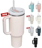 STEEL SIPPER 40oz Stainless Steel Vacuum Insulated Tumbler with Straw and Lid & Handle, Travel Coffee Mugs Cups for Hot Drink