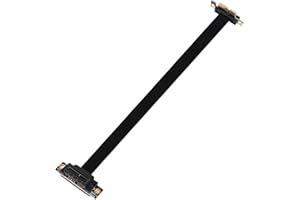 GINTOOYUN PCIE 1 cavo di prolunga a 90 gradi PCI Express 3.0, 1 spina su presa superiore, scheda audio senza fili (30 cm, slot 90° verso l'alto) (30 cm)
